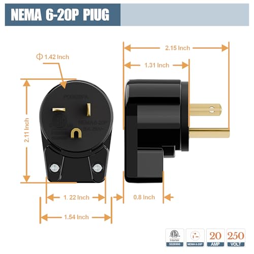NEMA 6-20P 20A 250V Plug