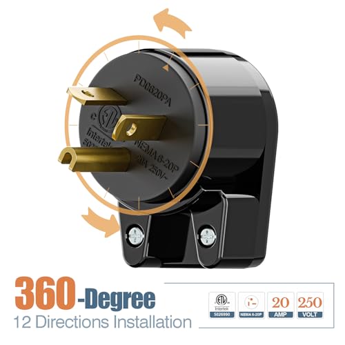 NEMA 6-20P 20A 250V Plug