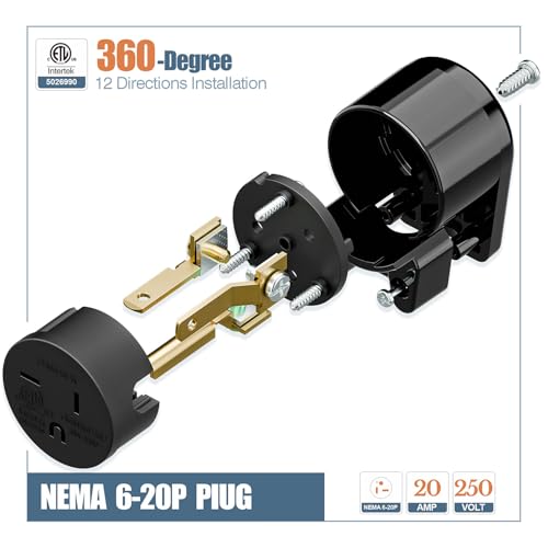 NEMA 6-20P 20A 250V Plug