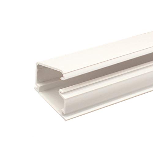 Construct Pro - Paquete de 5 canaletas de sección de 4 pies x 1.38 pulgadas (blanco)